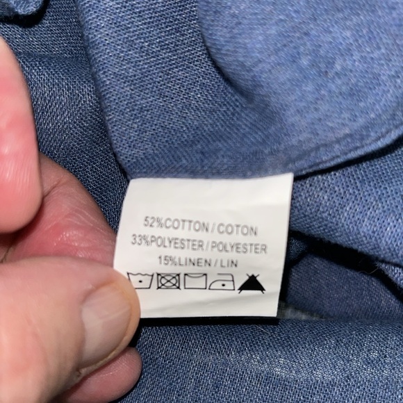 Rue Saint-Patrick Montreal Size Large Dress Shirt. Good Used Condition. Blue - Picture 12 of 16